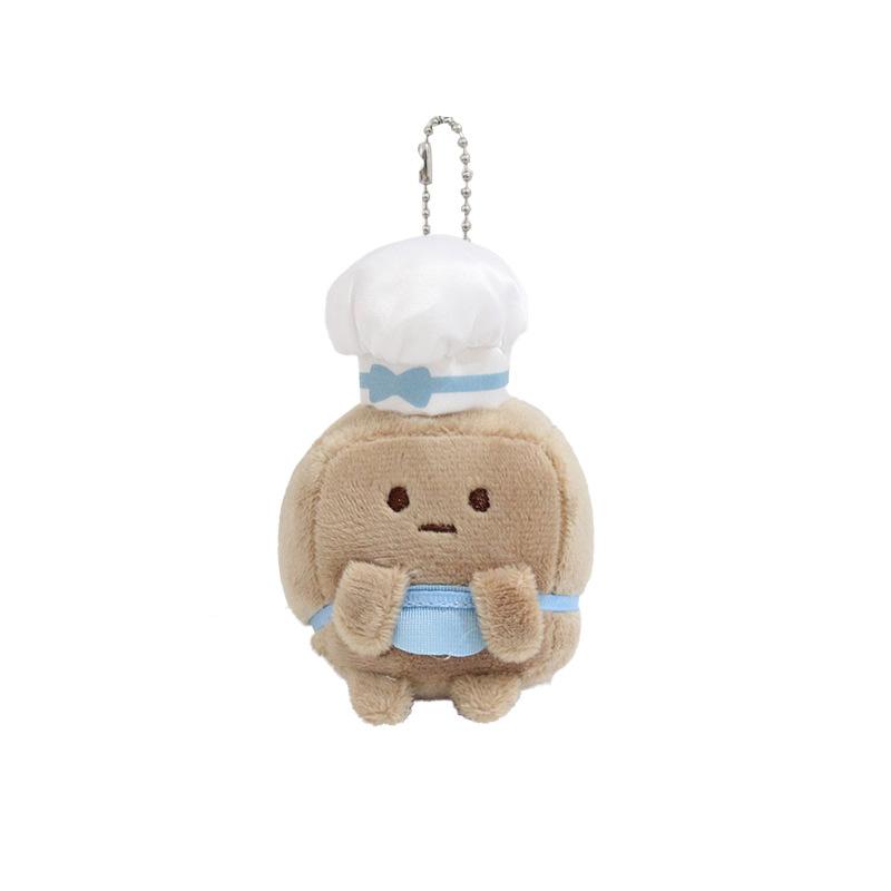 

1 Piece Corner Biological Sugar Store Manager Doll Plush Keychain Kawaii Cute Bag Pendant Diy Decoration B bead chain