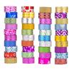 50PCS Glitter Washi Tape Stationery Scrapbooking Decorative Adhesive Tapes DIY Color Masking Tape School Supplies Papeleria