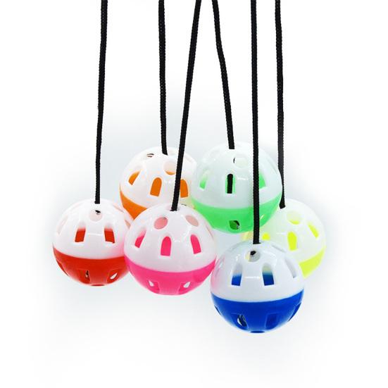 Bearded Dragon Toy with Suction Cup and Rope Exercise Game Colored Bell Ball Toy Reptile Toy for Small Animals