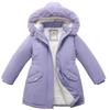 Girls Down Cotton Jacket 2025 New Winter Children Clothing Girl Mid-Length Three-Proof Coat Warm overcoats