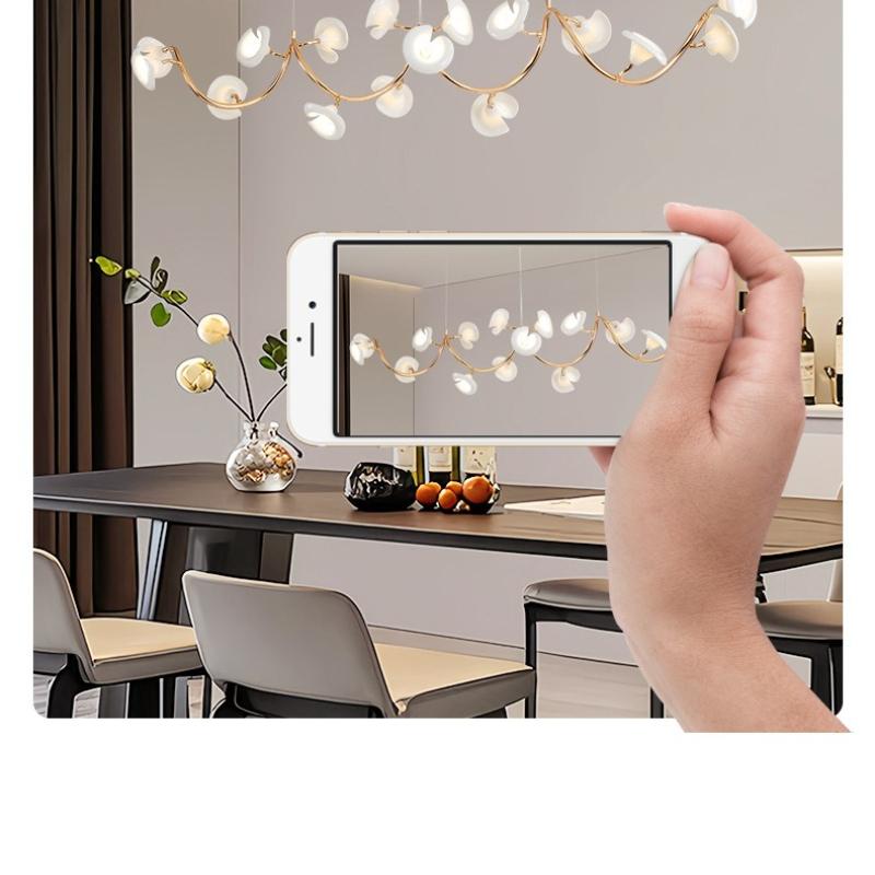 Modern Minimalist Ceramic Floral Lighting Designer Living Room Pendant Light