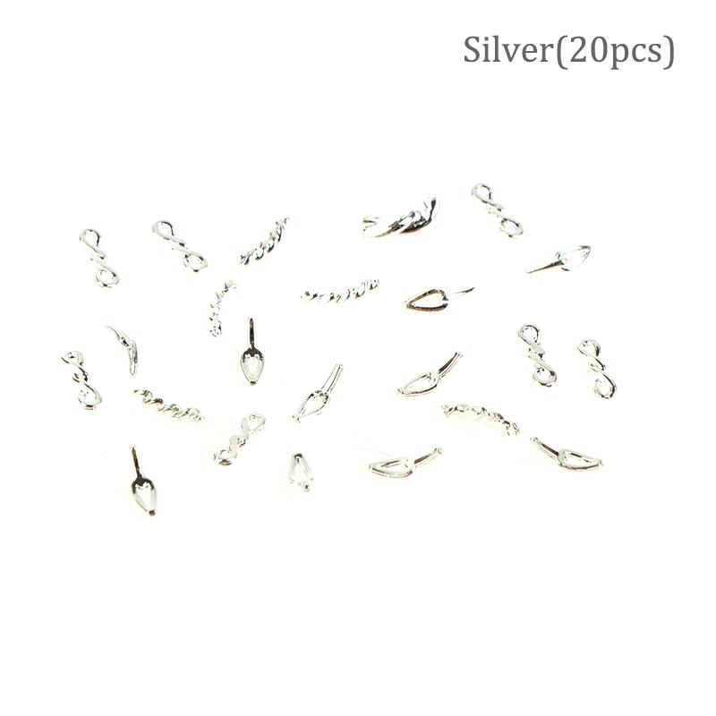 10/20 Stück 3D Metall Nagelanhänger Gold Silber Nagelkunst Ring Schnalle Punk Volumen Dekoration Kawaii Accessoires Schmuck