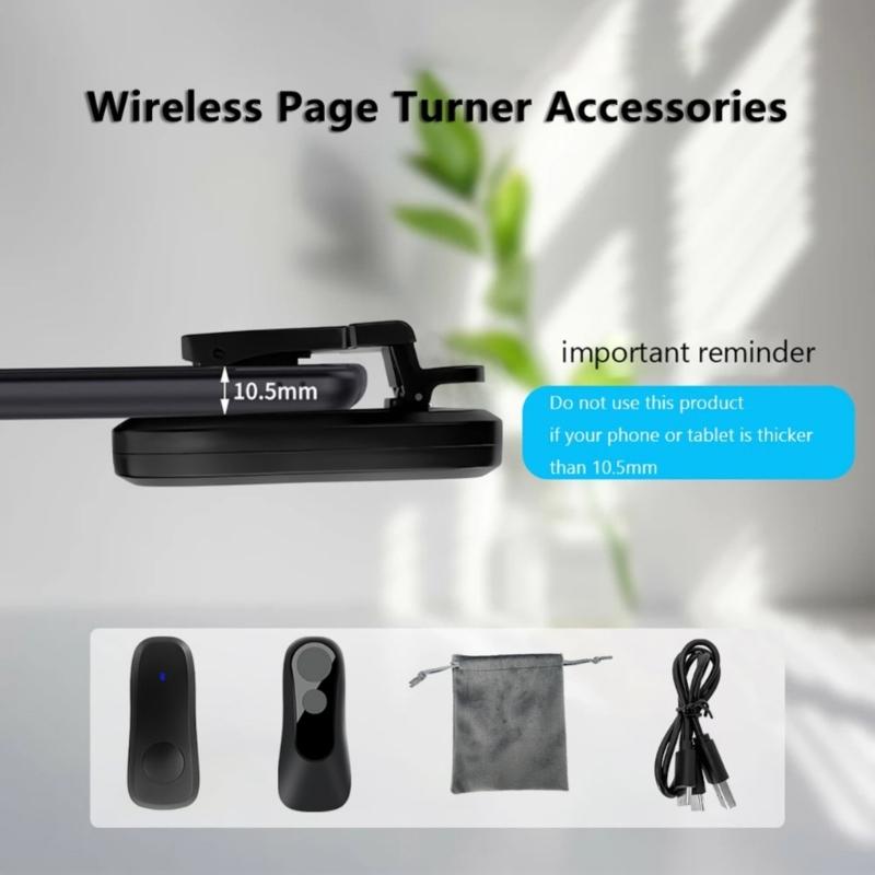 1 Set Universal Wireless Remote Page Converter Small Page Turner Page Turning Tool for Capacitive Screen eReaders