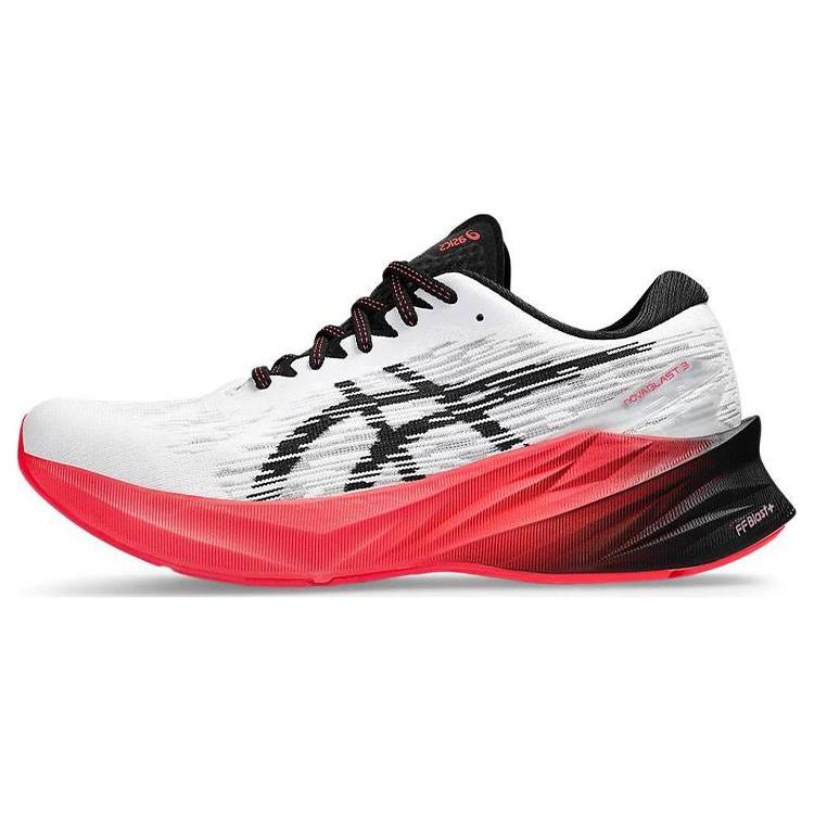 

new Asics Novablast 3 White Black Electric Red 40.5