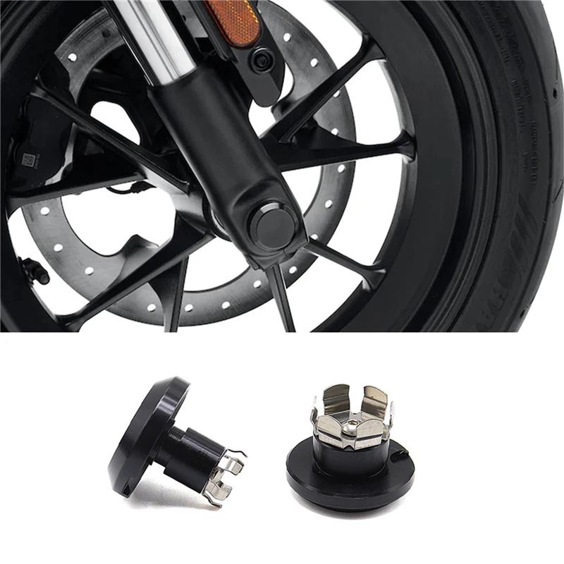 NEW-4X Motorcycle Front+Rear Axle Nut Covers For  Sportsters S Pan America 1250 RH1250 S PAN AMERICA 1250 S PA1250