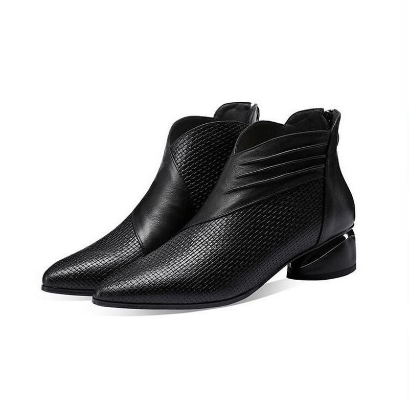British Style Chelsea Boots ,Women Shoes For Autumn /Winter ,Naked Boot ,Pointed Toe ,Back Zip ,Female Footware ,