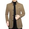 Herren-Fleece-gefütterte Jacke mit Stehkragen - Herbst/Winter 2025 Mode Business Casual für Väter mittleren Alters