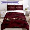 Rose Customize Your Name Bedding Set Breathable Duvet Cover with Pillowcases Home Decoration Birthday Gift