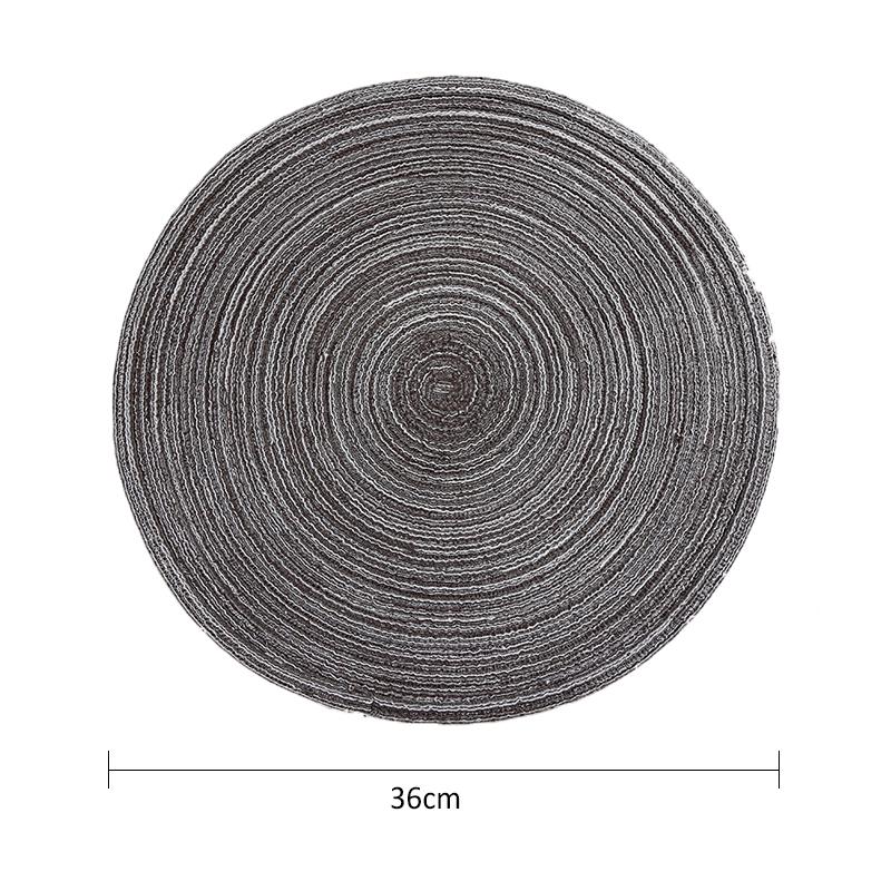 1pcs Woven Round Placemat Table Mat Pad Heat Resistant Bowls Coffee Cups Coaster Tableware Mat Home Decoration Kitchen Tool
