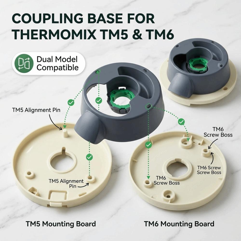 Placa de Fixação da Lâmina do Liquidificador Base do Recipiente Peça de Reposição para Thermomix TM5 TM6 Lavável na Máquina de Lavar Louça