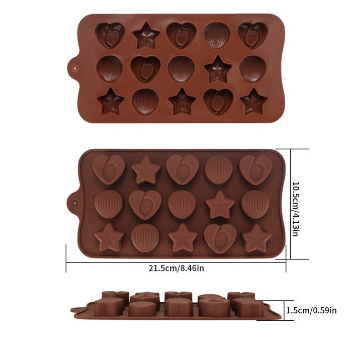 Moule À Gâteau - Yiphomn - Silicone De Qualité Supérieure - Flexible - Antiadhésif - 6 Formes Différentes