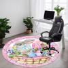 1pc Eggs Bunny Flowers Office Round Rug, Carpet for Office, Gaming, Lightweight Round Floor Mat Yy260208060