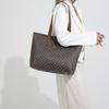 Casual Tote Bag For Women With Pu Material And Vintage Print For Daily Use