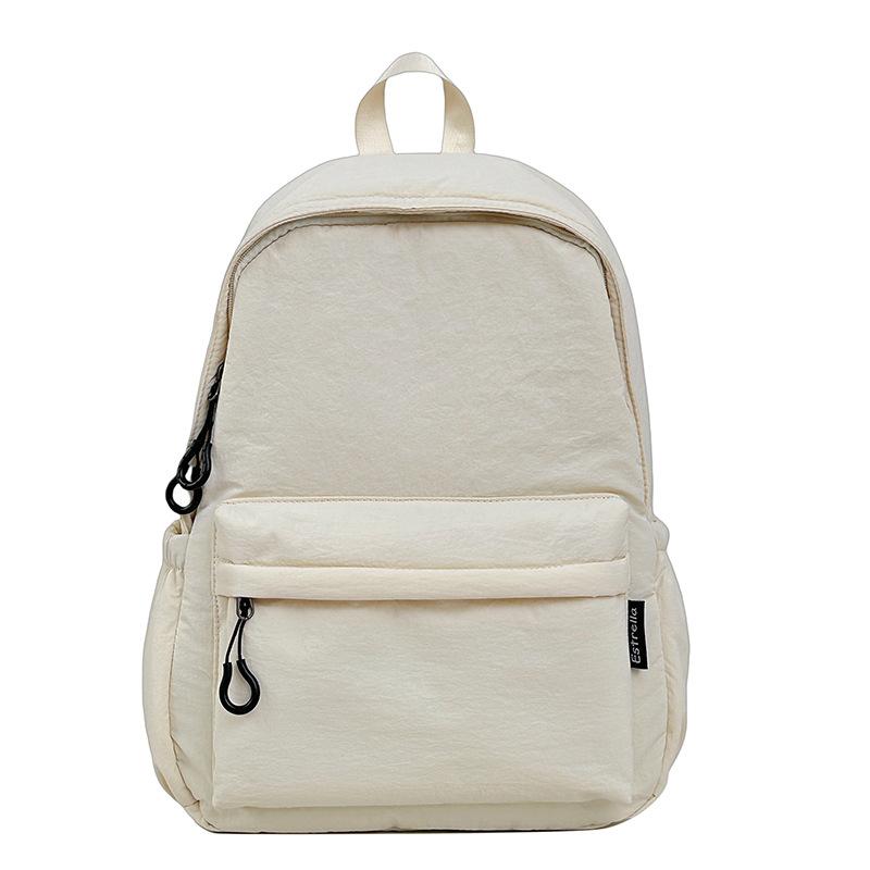 Schoolbag Japanese schoolbag male college student simple solid color junior high school student travel backpack female large capacity high school