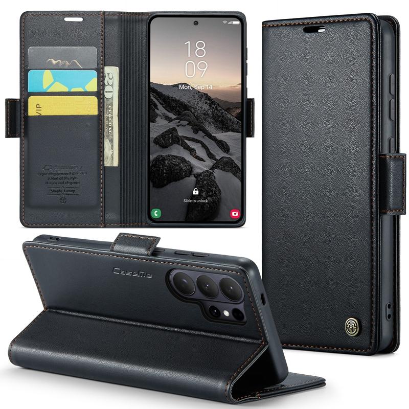 Luxury Flip PU Wallet Multi-Function Phone Case for iPhone 16E 17 ProMax 17 Air 16, for Galaxy S26 Ultra Card Slots Case Cover