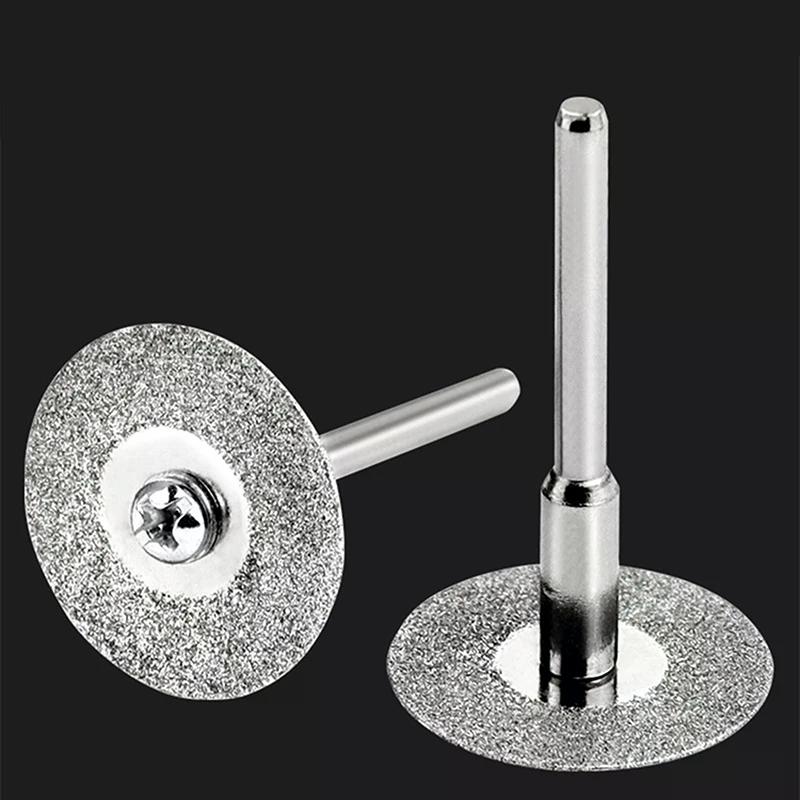 12pcs 22mm Cutting Disc 3mm Grinding Wheel Mandrel For Metal Cutting Rotary Tool Electric Grinder Parts