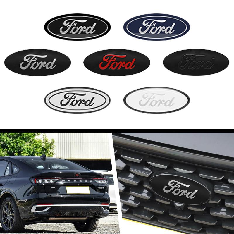 Car Styling Front Hood Emblem Rear Trunk Badge Grille Logo Sticker For Ford Focus MK3 Ranger Fiesta S-Max Mondeo MK4 Kuga