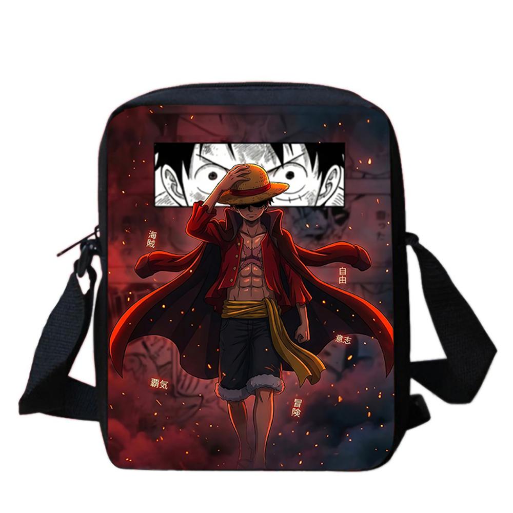 One Piece Cartoon Crossbody Bag Lightweight Adjustable Strap Casual Daily Bag Ideal Gifts For Boys Girls Bolsa Infantil Menina