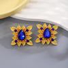 Pendientes Vintage de Estilo de Corte con Pedrería y Esmalte - Exquisita Joyería de Plata 925