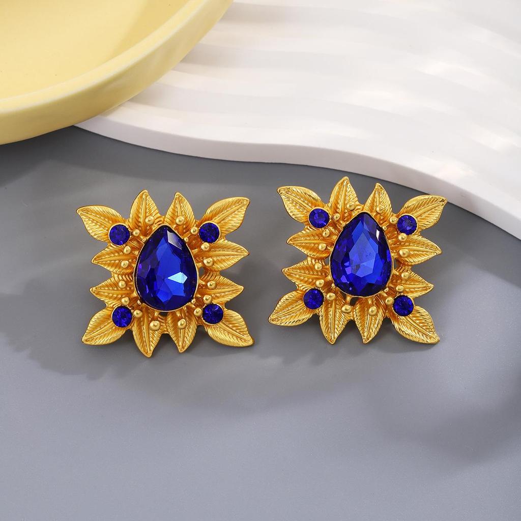 Pendientes Vintage de Estilo de Corte con Pedrería y Esmalte - Exquisita Joyería de Plata 925