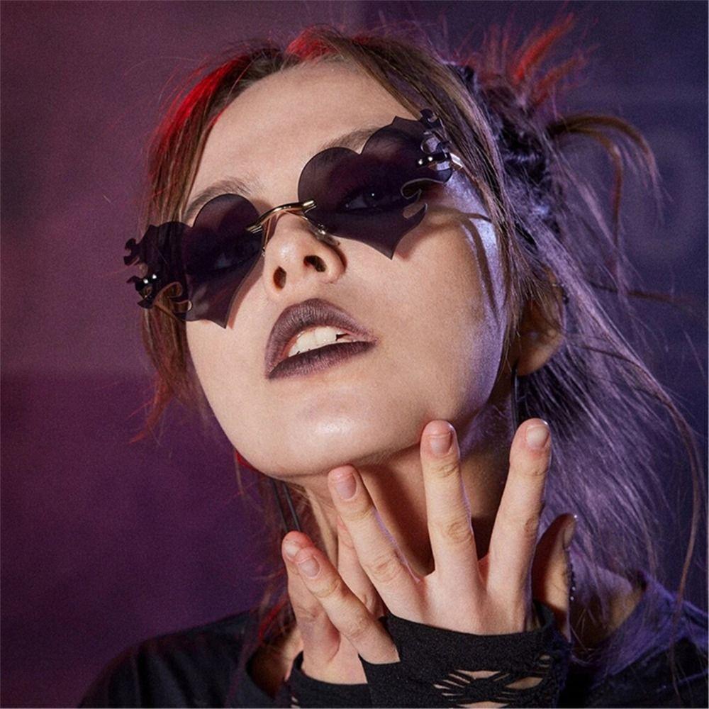 UV400 Protection Flame Love Sun Glasses Rimless Party Favor Eyewear  for Women & Men