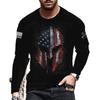 Men'S T-Shirt 3D Digital Printing Outer Wear With Long-Sleeved Casual Top