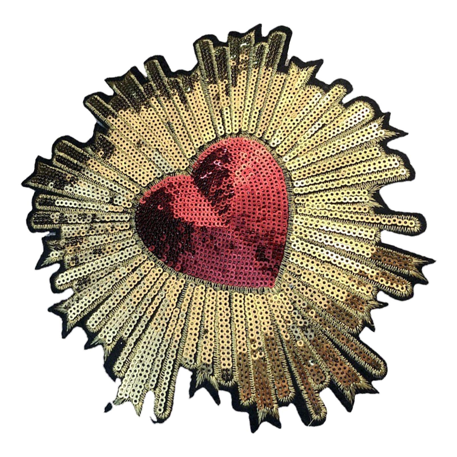 

Embroidered Flower Patches Gradient Pattern Skin Friendly Cloth DIY Sewing Patches Iron On Patches