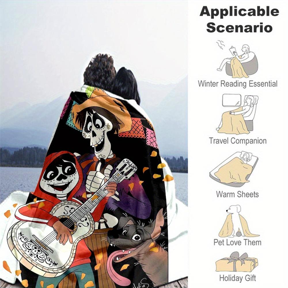 1 Stück, Coco Decke Cartoon Überwurfdecke, Weiche Bettwäscheabdeckung, Geschenk für Freund, Outdoor-Decken, Wohnzimmer