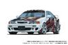 Aoshima Bunka Kyozai Lakrits Recoil TRD JZX100 Chaser 195 mm Lång Plastmodell (AOSHIMA) 1/24 (1998) (Toyota)