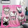 1PC Hello Kitty Cute Print Flannel Blanket, High Quality All Seasons, Home Decor, Warmth and Comfort, Perfect for Christmas Gifts