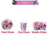 Demon Hunters Birth Date Celebration Disposable Dinner Board Tablecloth Balloon Banner Cake Decoration KPOP Anime Celebration Collection Infant Shower
