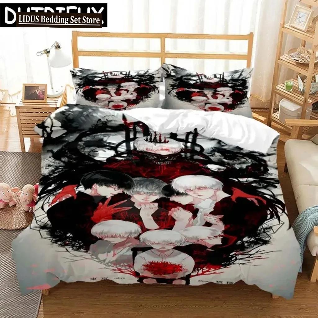 Tokyo Ghoul Digital Print Polyester Bedding Sets Covers Boys Duvet Cover Set For Teens Bedding Set King Size