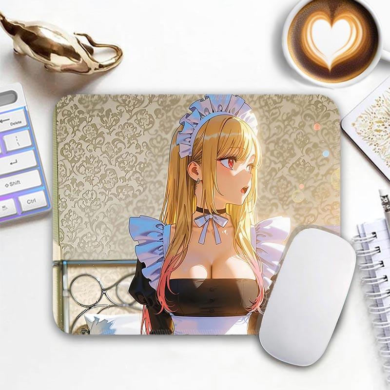 HD Standard Mouse Pad My Dress-Up Darling Small Mousemat Kitagawa Marin Gamer MousePads Edge Stitched Non-Slip Travel Mouse mat