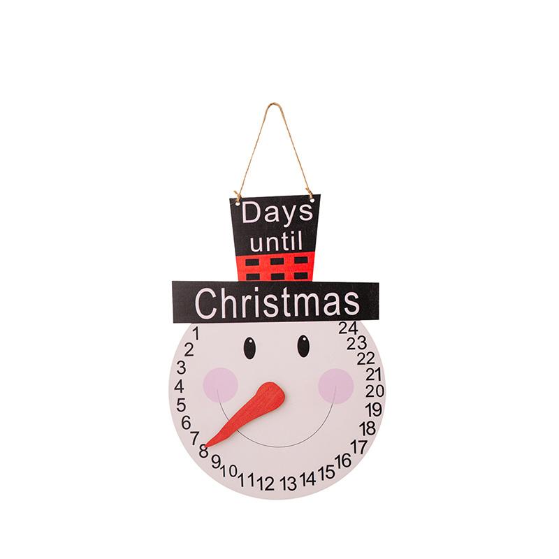 

1 шт. Рождественская елка Декор для дома Рождественский креативный календарь обратного отсчета Санта-Клаус Снеговик настенные календари деревянные