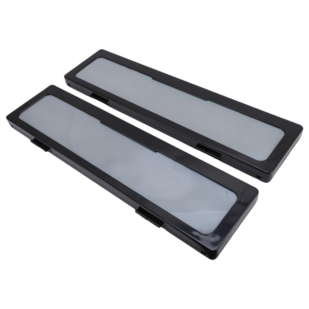 2PCS License Plate Frame Plastic Front Rear License Plate Cover for European Electric Car Tag Black