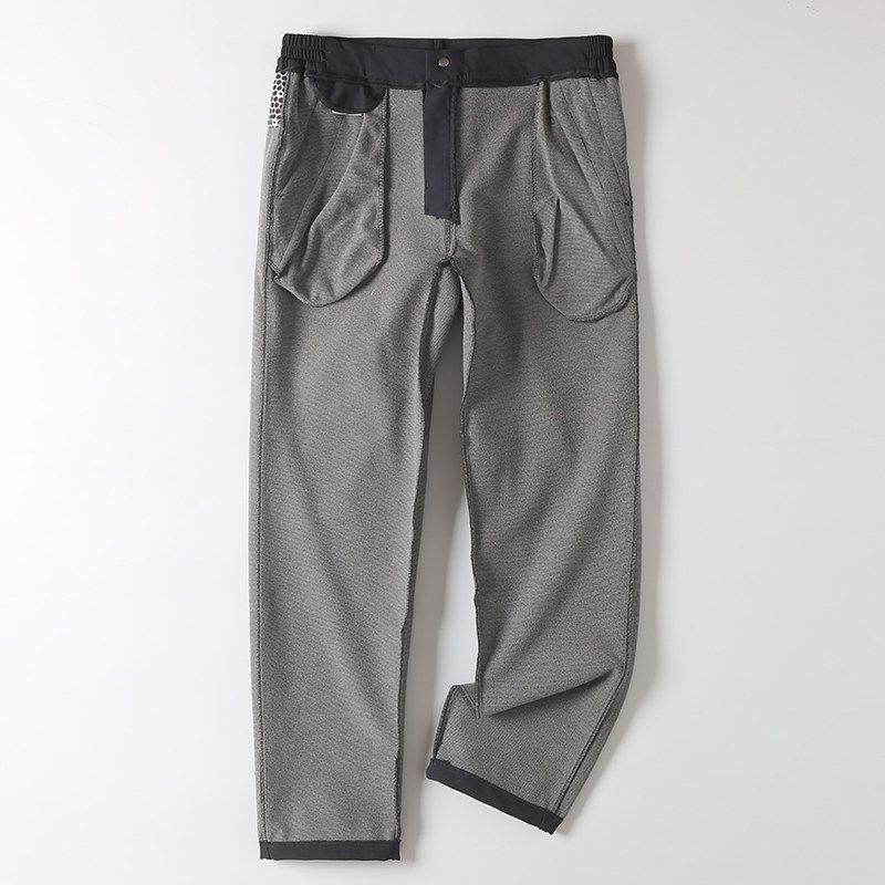 Foreign Trade Surplus Outdoor Hiking Windproof Waterproof Softshell Pants Autumn and Winter Men's Fleece-Lined Warm Straight-Leg Casual Pants