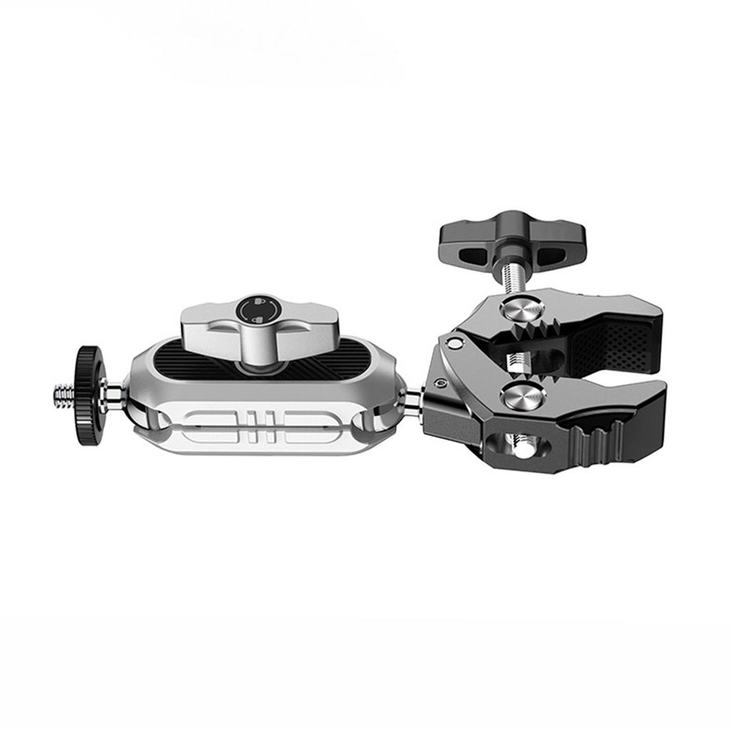 Camera Mounts Clamp Mount Bicycle Handlebar Adapter Mount Aluminum Alloy 1.5kg Load Capacity with Dual 360 degrees