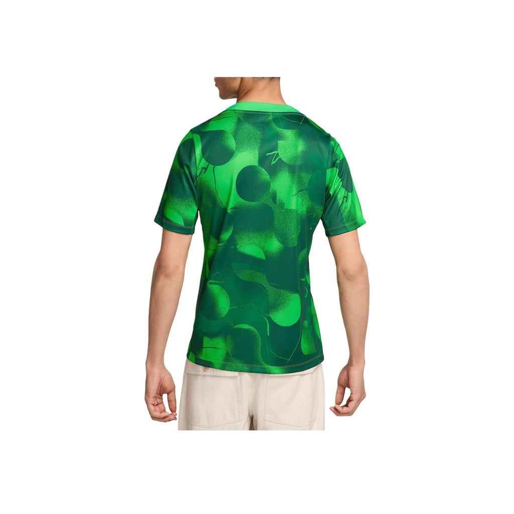 Nike 2025 Beijing Guoan Pre-Match Logo Round Neck Training Slim Fit Short Sleeve Football Shirt Men Shirts Green HM5716-302