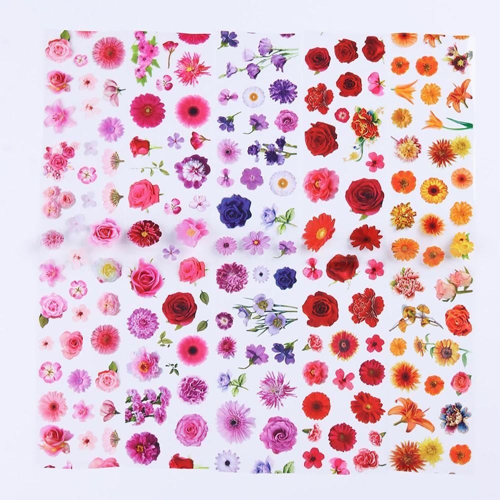 Rose Flowers Nail Design Stickers Daisy Nail Art Foil 10 Sheets Flower Nail Foils  Spring Summer