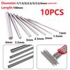 10pcs Straight Shank Metric Round Rod 100mm Lenth Carbide High Speed Steel Rod Lathe Tool 1/1.5/2/2.5/3/3.5/4mm Diameter