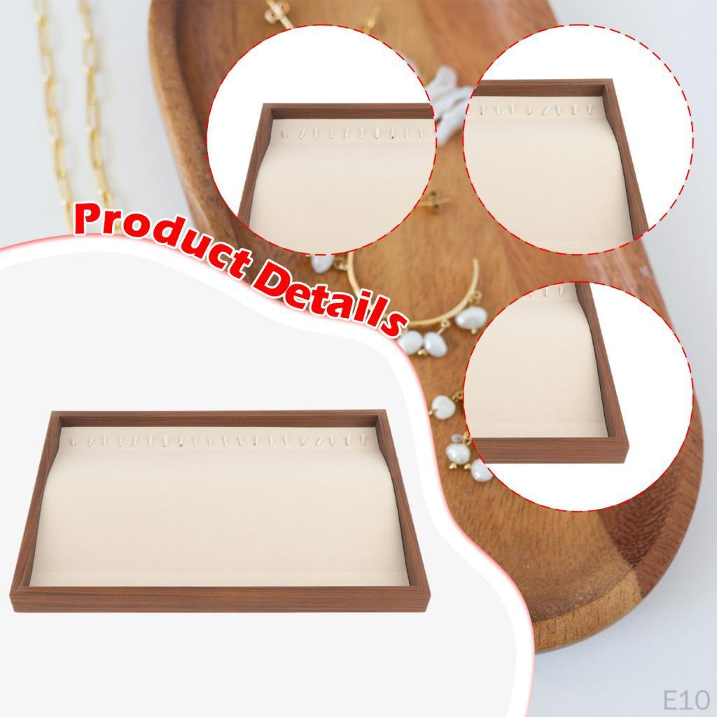 13.7 X 9.4 Inch Wooden Jewelry Organizer Tray for Dresser, Desk, Multi-Functional Storage Tray,