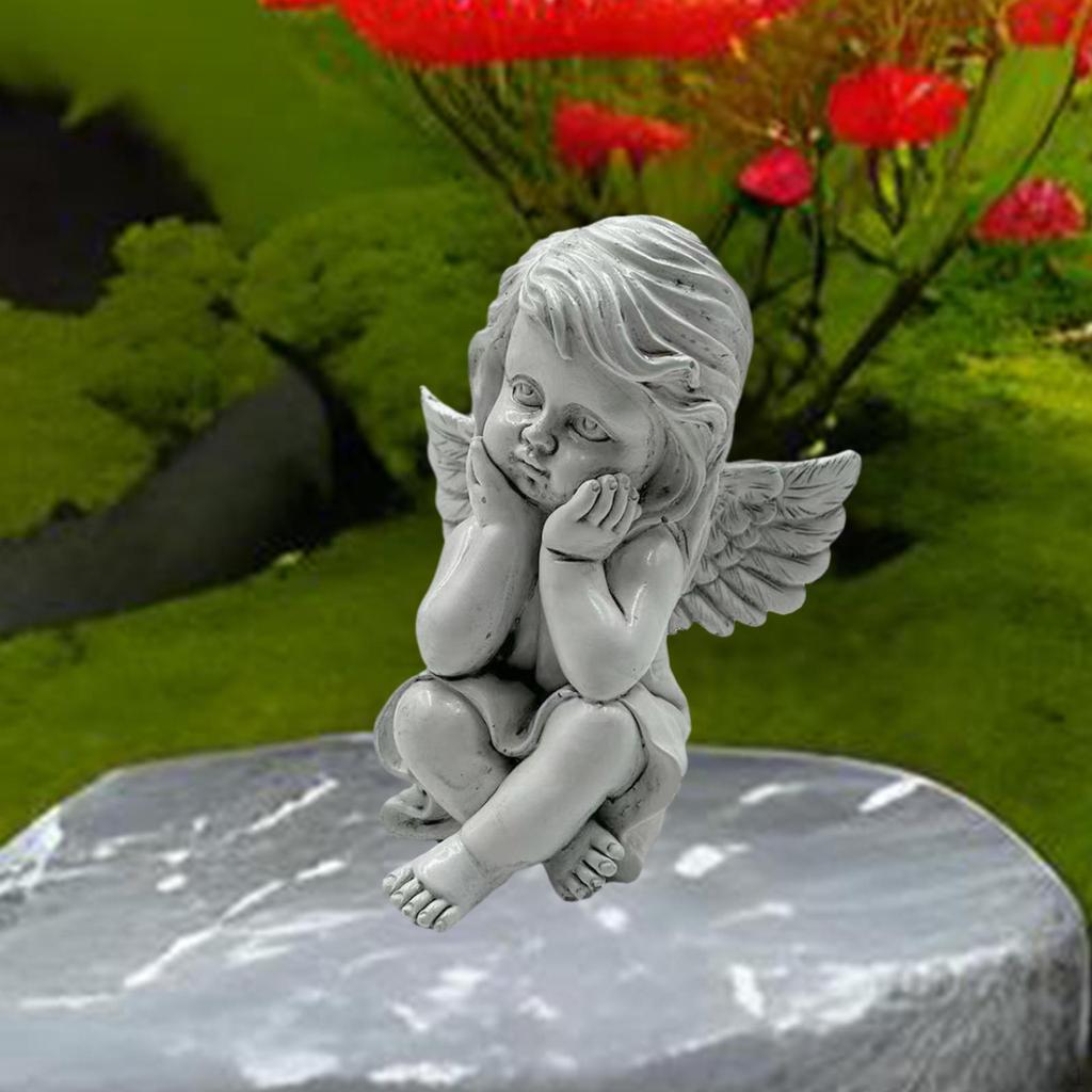 Estatueta de anjo Escultura celestial Elegante acento para casa