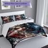 3PC Custom Name Dark Fantasy Portrait Bedding Set Printed  Bedding Set Duvet Cover Closure Includes 1 Duvet Cover & 301 Pillowcases for Bedroom