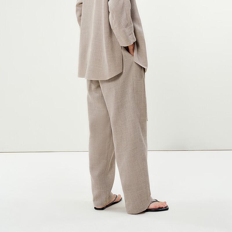 LESS 2025 Summer Loose Straight Commuter Trousers