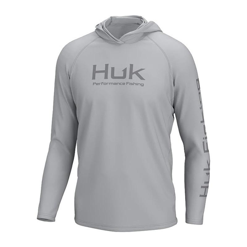 HUK Outdoor Hooded Sun Protection Fishing Shirt - UV Guard & Milk Silk for Comfort