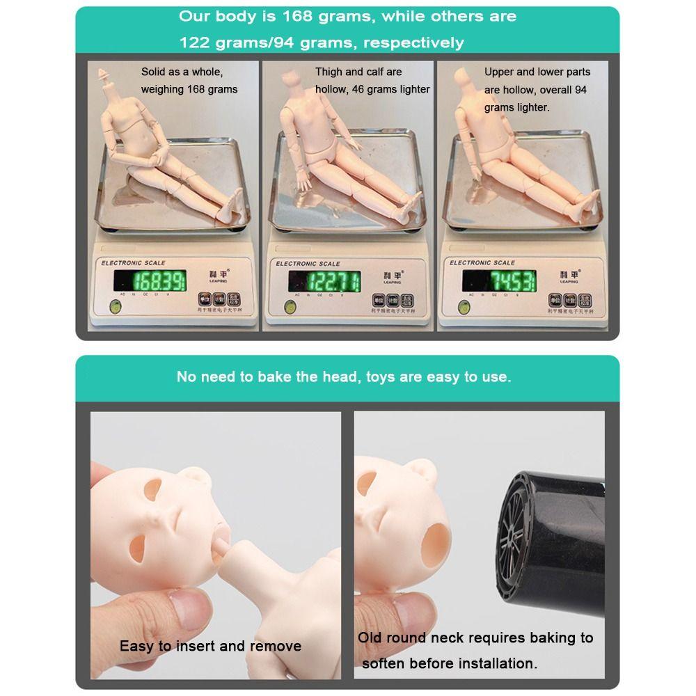 Suppor Disassembly 30cm Height 1/6 BJD Girl Doll Body White Skin 22 Joints Movable Mjd Dolls Body 1/6 Action Figure Body for GSC