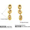 Hypoallergenic High Quality 18k Gold Plated Dangle Earrings Stainless Steel 5A Cubic Zirconia Drop Earrings for Women
