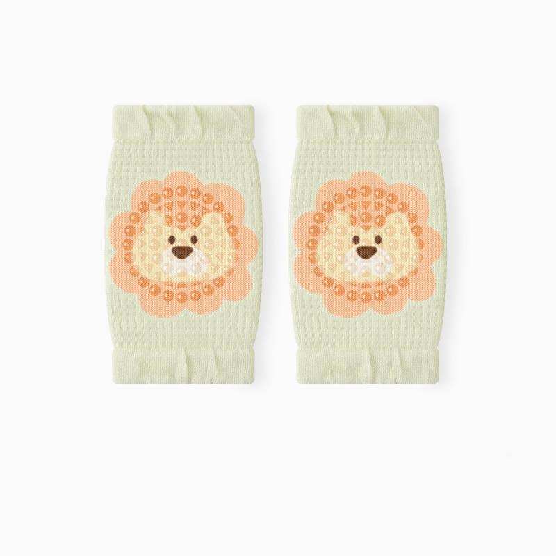 

Летние сетчатые дышащие детские наколенники с мультяшными животными, хлопковые тонкие наколенники для мальчиков и девочек, 0-3 года, детские наколенники для ползания, противоскользящие зелёный