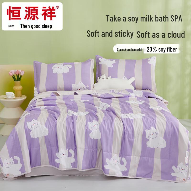 

Hengyuanxiang Antibacterial Soft Soy Fiber Summer Quilt