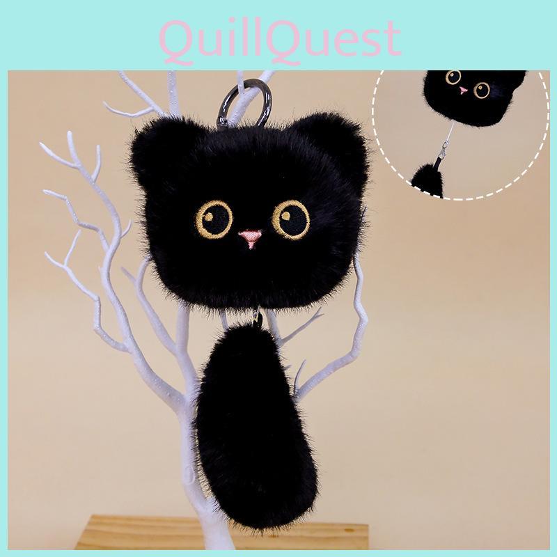 Siamese Plush Tail Keychain Pendant Bag Decor For Kids And Enthusiasts Animal